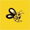 bee mascot logo design vector with modern illustration