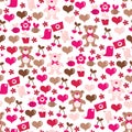 Bee Mine Valentine Seamless Pattern Background Royalty Free Stock Photo