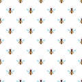 Bee pattern seamless vector Royalty Free Stock Photo