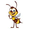 Cartoon bee with idea