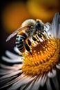 bee pollinating illustration design art. Royalty Free Stock Photo