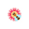 Bee Pollination flat icon