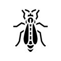 bee queen beekeeping glyph icon vector illustration Royalty Free Stock Photo