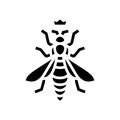 bee queen crown icon glyph icon vector illustration Royalty Free Stock Photo