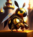 A cartoon character of a bee - Ai Generated