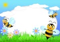 Bee scrapbook Royalty Free Stock Photo