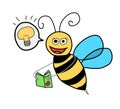 Bee seek knowledge Royalty Free Stock Photo