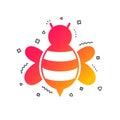 Bee sign icon. Honeybee or apis symbol. Vector