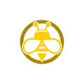 Bee sign logo, Honeybee or apis symbol