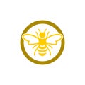 Bee sign logo, Honeybee or apis symbol