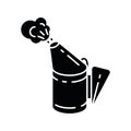 Bee smoker black glyph icon Royalty Free Stock Photo