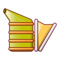 Bee smoker icon, cartoon style