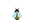 Bee symbol flying bug insect icon Royalty Free Stock Photo