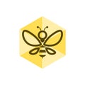 Bee symbol. Bee Logo isolated on white background Royalty Free Stock Photo