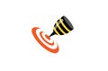 Bee Target Goal Logo Royalty Free Stock Photo