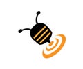 Bee target logo success illustration Royalty Free Stock Photo