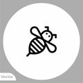 Bee vector icon sign symbol Royalty Free Stock Photo