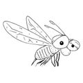 Bee, wasp hand drawn. Vector of a wasp, bee. Icon bee