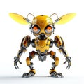 Bee or wasp robot, robotic insect isolated over white background. Created with generative Ai Royalty Free Stock Photo