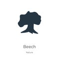 Beech icon vector. Trendy flat beech icon from nature collection isolated on white background. Vector illustration can be used for Royalty Free Stock Photo