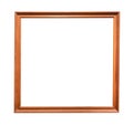 Beech wooden square brown picture frame cutout Royalty Free Stock Photo