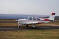 Beechcraft Bonanza takeoff Royalty Free Stock Photo