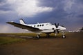 Beechcraft King Air E90 - Side On Royalty Free Stock Photo