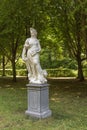 Historical statue of a woman at a Dutch public park