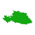 Beed district map with green color. Beed a dist of Maharashtra Royalty Free Stock Photo