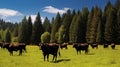 beef black angus cows Royalty Free Stock Photo