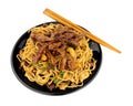 Beef in black bean sauce stir fry Royalty Free Stock Photo