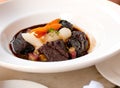 Beef bourguignon with vegetables Royalty Free Stock Photo