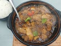 Beef Brisket in a hot pot Royalty Free Stock Photo