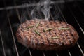 A beef burger grill cooking