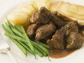 Beef Carbonnade with a Mustard Crouton Royalty Free Stock Photo