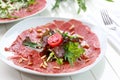 Beef carpaccio Royalty Free Stock Photo