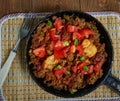 Beef  Cauliflower Rice Mexican Casserole Royalty Free Stock Photo