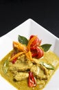 Beef or chicken green curry Royalty Free Stock Photo