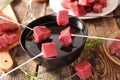 beef fondue Royalty Free Stock Photo