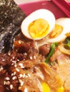 Beef garlic ramen with miso sauce Royalty Free Stock Photo