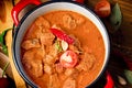 Beef goulash - stew in rustic pot-cruise Royalty Free Stock Photo