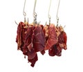 Beef hang with hookBeef hang with hook Royalty Free Stock Photo