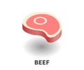 Beef icon, vector symbol.