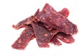 Beef Jerky over white Royalty Free Stock Photo