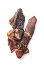 Beef jerky pieces. Dried beef meat Royalty Free Stock Photo