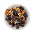 Beef jerky trail mix in a bowl Royalty Free Stock Photo