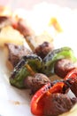 Beef kababs on the grill Royalty Free Stock Photo