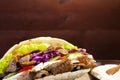 Beef Kebab in a bun Royalty Free Stock Photo