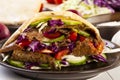 Beef Kebab in a bun Royalty Free Stock Photo