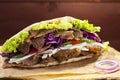 Beef Kebab in a bun Royalty Free Stock Photo